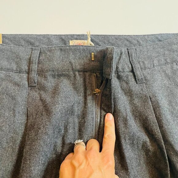 NWT Faherty Rory Pant Trouser Tweed Grey Charcoal Tailored Straight Wide Leg XXL - Picture 5 of 14